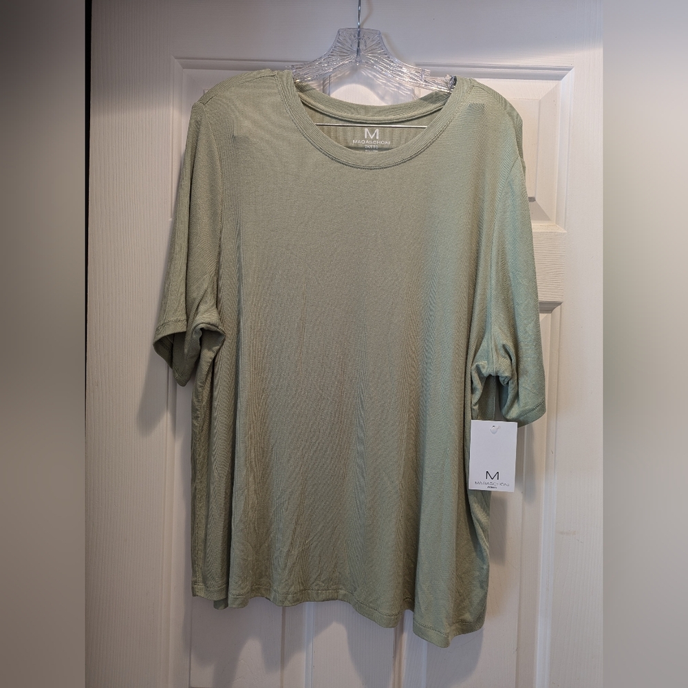 Magaschoni Sage Green Short Sleeve Tee